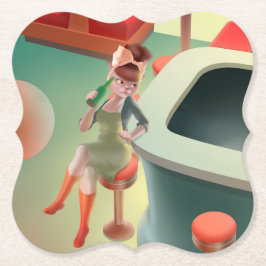 Miss Meow - Bar für späte Nacht Untersetzer