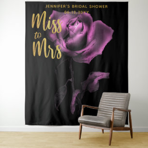 Miss Moody Lila Rose Dark Bridal Backdrop Wandteppich