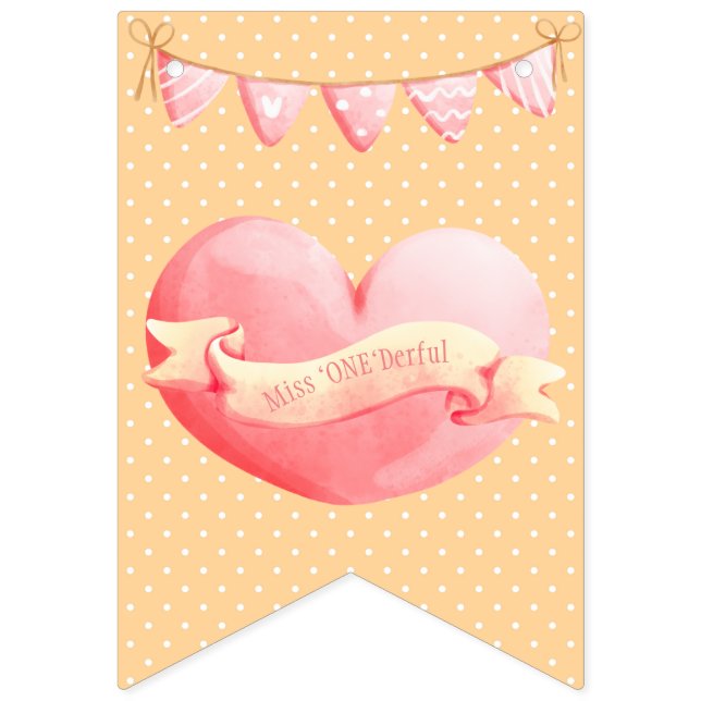 Miss "One" Derful Wimpelkette (Erste Fahne)