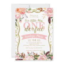 Miss ONEderful Birthday Party Einladung