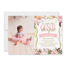 Miss ONEderful Birthday Party Invitation