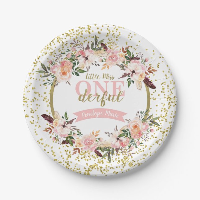 Miss ONEderful Birthday Teller (Vorderseite)