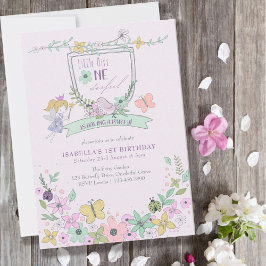 Miss Onederful Niedlich Fairy Garden Girl 1. Gebur Einladung