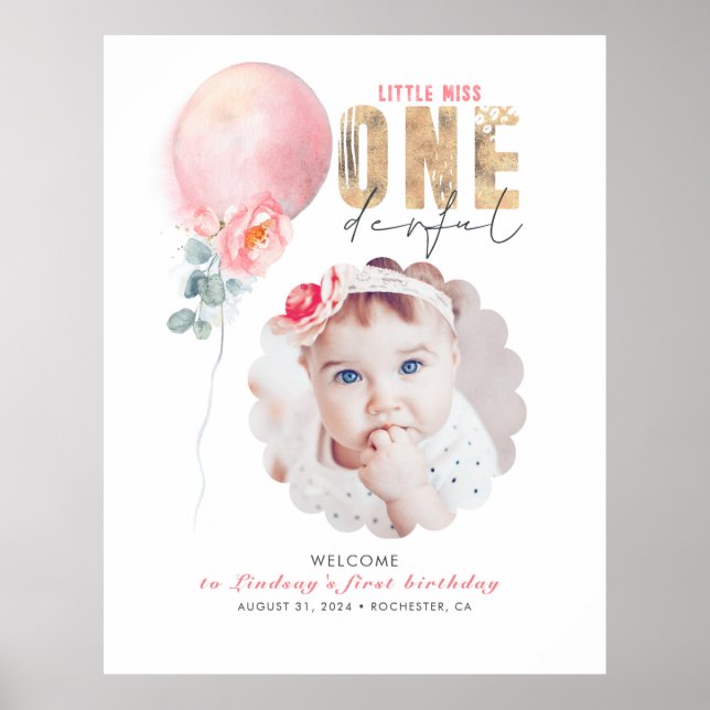 Miss Onederful Pink 1er Affiche de bienvenue d'ann (Devant)