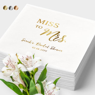 Miss personnalisée en Mrs. Foil Shower de mariage