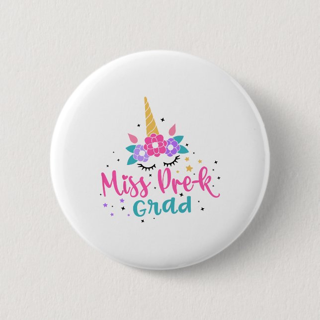 Miss Pre-k Grad Abschluss Mädchen Button (Vorderseite)