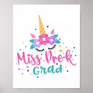 Miss Pre-k Grad Abschluss Mädchen Poster