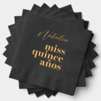 Miss Quince Años Black und Gold