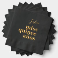 Miss Quince Años Black und Gold