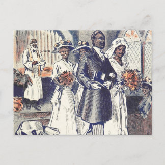 Miss Samantha Johnsons Hochzeit Postkarte