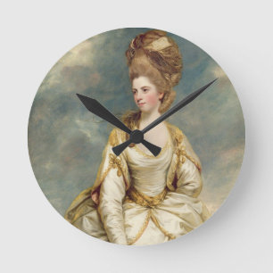 Miss Sarah Campbell, 1777-78 (Öl auf Leinwand) Runde Wanduhr