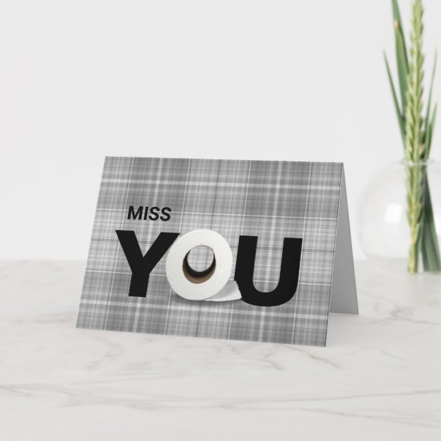 Miss Sie Toilettenpapier Rolle kariert Karte (Vorderseite)