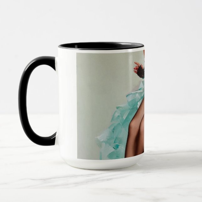 Miss Sylvania Button-Up Girl Tasse (Links)