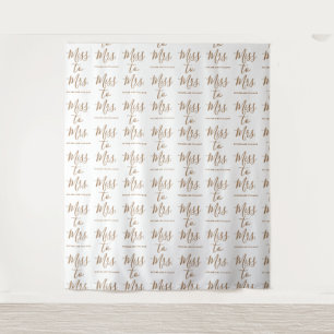 Miss to Mrs Banner Moderne Bridal Shower Prop Wandteppich