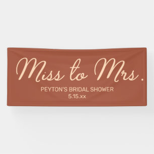 Miss to Mrs. Blush Terrakotta-Junggesellinnenabsch Banner