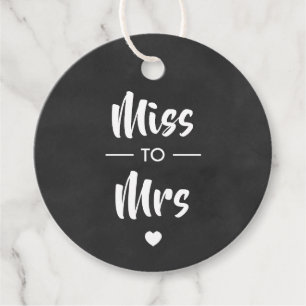 Miss to Mrs Brautparty-Geschenk-Anhänger, Schiefer Geschenkanhänger