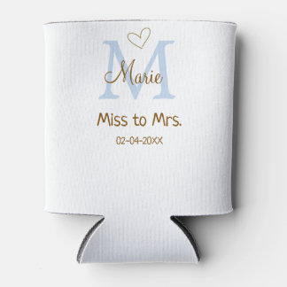 MISS TO MRS. BRAUTPARTY MONOGRAMM HERZ NAME DOSENKÜHLER