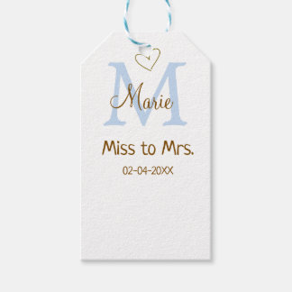 MISS TO MRS. BRAUTPARTY MONOGRAMM HERZ NAME GESCHENKANHÄNGER