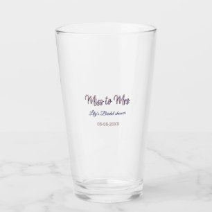 Miss to Mrs Brautparty Namen Datum Jahr Bogen Glas