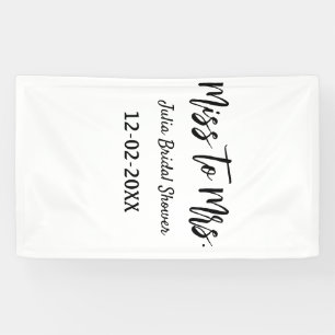 Miss to Mrs Brautparty stilvoll einfach Namen hinz Banner