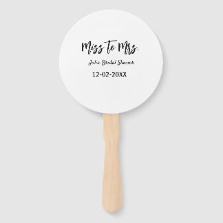 Miss to Mrs Brautparty stilvoll einfach Namen hinz Fächer