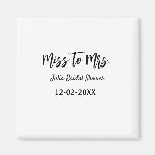 Miss to Mrs Brautparty stilvoll einfach Namen hinz Magnet