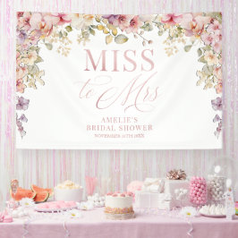 Miss to Mrs Bridal shower elegant orchids backdrop Banner