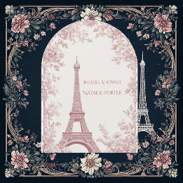 Miss to Mrs Bridal Shower Paris Shabby Chic Arch  Einladung
