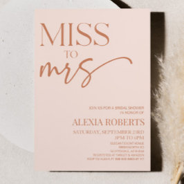 Miss To Mrs Brown Tan Boho Bohemisch Brautparty Einladung