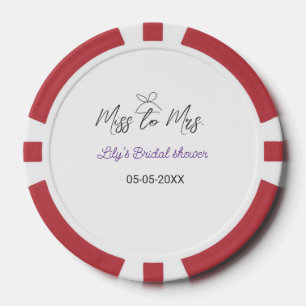Miss to Mrs Junggesellinnenabschied Name Datum Jah Pokerchips
