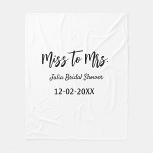 Miss to Mrs Junggesellinnenabschied stilvoll einfa Fleecedecke