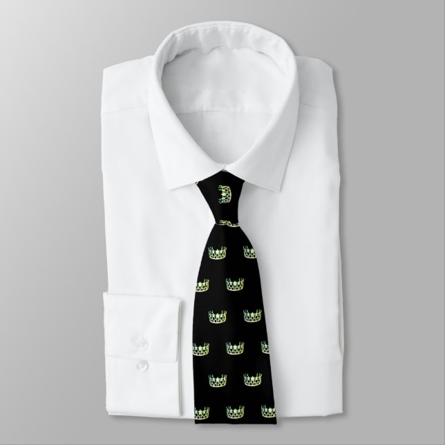 Miss USA Apple Green Crown Men-Krawatte Krawatte (Gebunden)