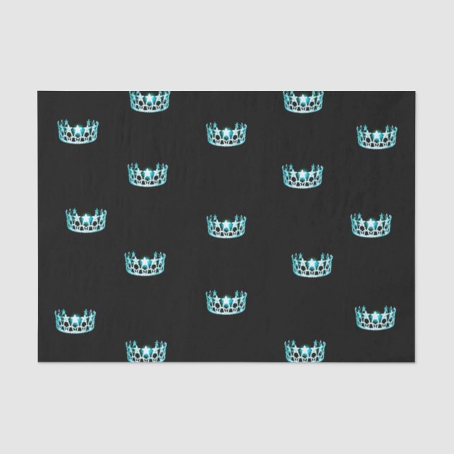 Miss USA Aqua Crown Tissue Paper Seidenpapier (Vorderseite)