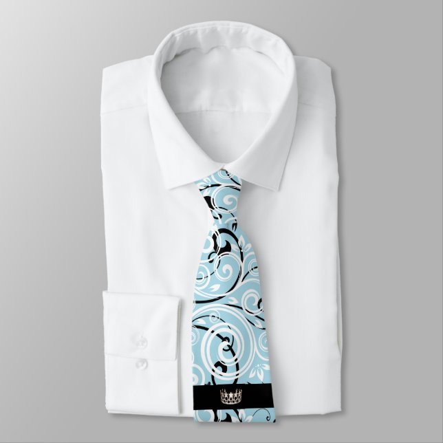 Miss USA Blue Crown Men Geblüht Krawatte (Gebunden)