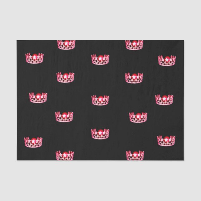 Miss USA Cherry Red Crown Tissue Paper Seidenpapier (Vorderseite)