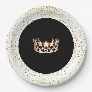 Miss USA Crown Party Paper Tellers-Gold Stars Whit Pappteller