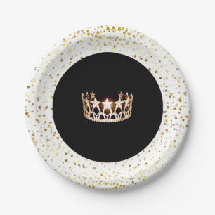 Miss USA Crown Party Paper Tellers-Gold Stars Whit Pappteller