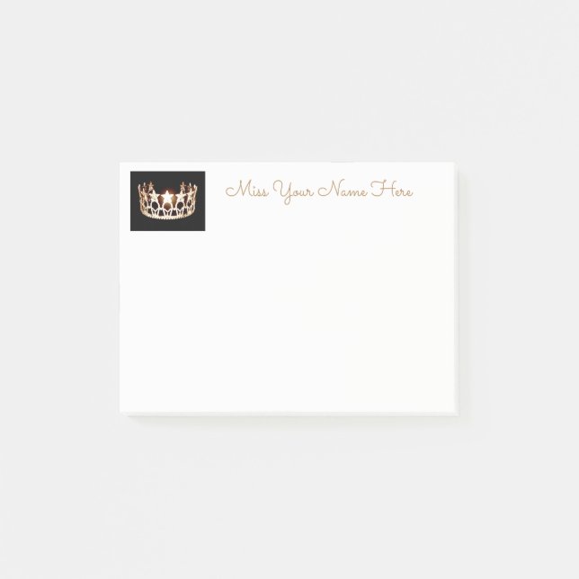 Miss USA Gold Crown Post-it-Notes Post-it Klebezettel (Vorderseite)