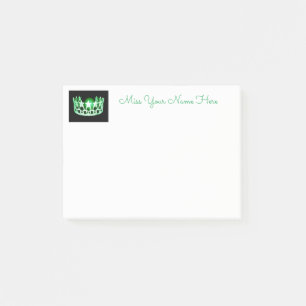 Miss USA Green Crown Post-it Notes