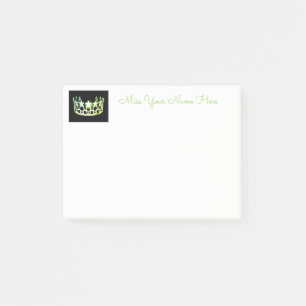 Miss USA Lime Green Crown Post-it-Notes Post-it Klebezettel
