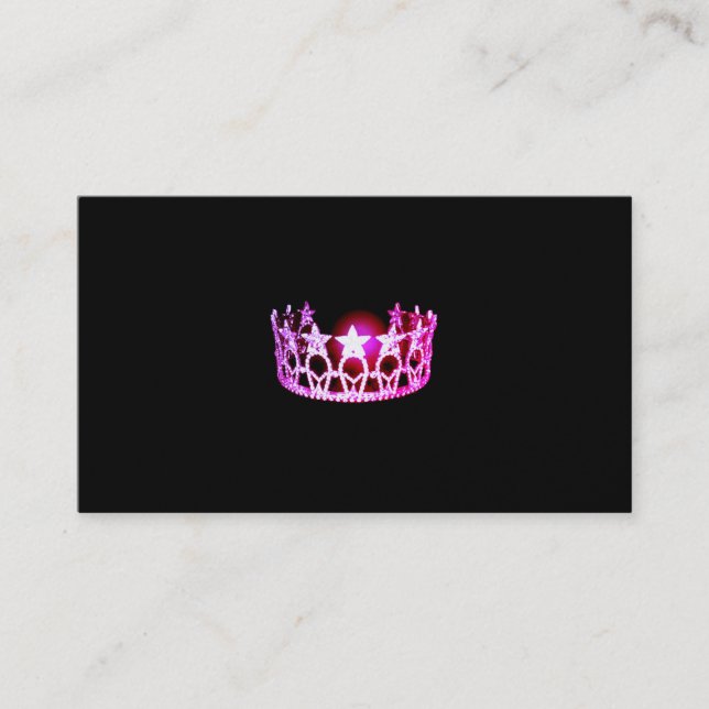 Miss USA Pink Crown Business Cards Visitenkarte (Vorderseite)