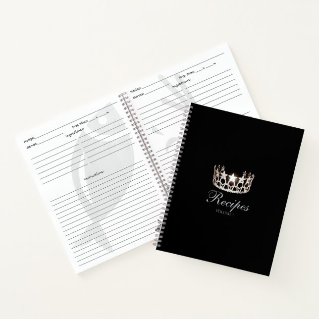 Miss USA Silver Crown Custom Rezept Notebook Notizbuch (Innenseite)