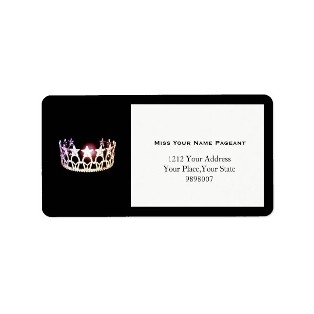Miss USA Silver Crown Étiquettes de adresse (Devant)