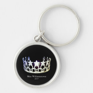 Miss USA Silver Crown Metal Key Chain Schlüsselanhänger