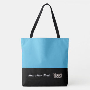 Miss USA Silver Crown Tote Bag Large Blue Tasche