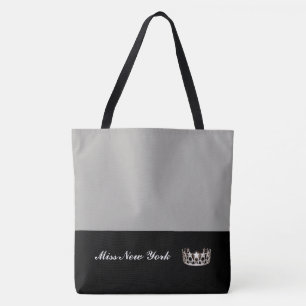 Miss USA Silver Crown Tote Beutel Große Silber Tasche