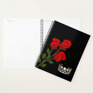 Miss USA Stil Pageant Crown & Rote Rosen Planer