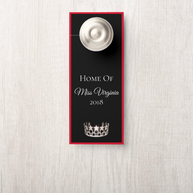 Miss USA Stil Pageant SLVR Crown Door Hanger Türanhänger (Auf Knauf)
