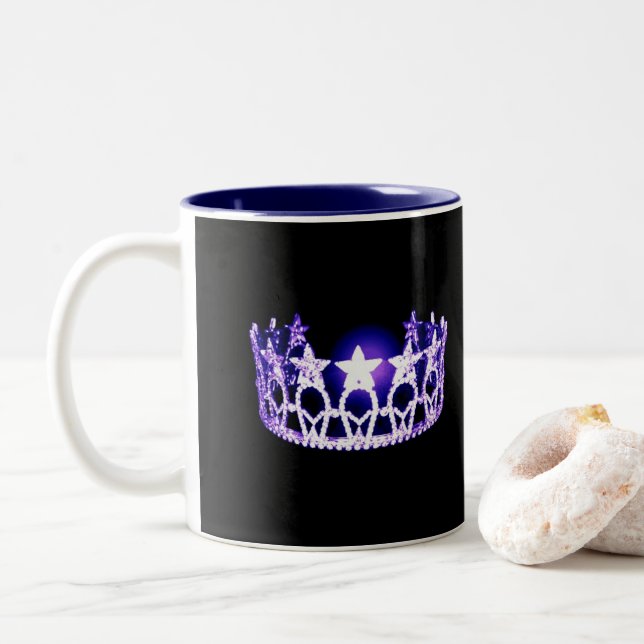Miss USA style Purple Crown Mug (Avec donut)