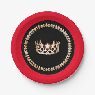 Miss USA Style Red 7" Paper Teller